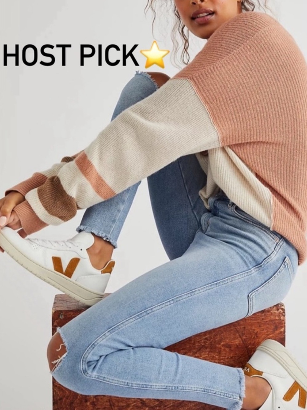 Free People High Rise Light Blue Skinny Jeans